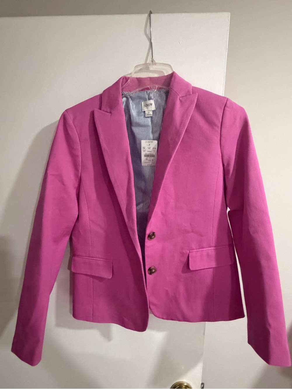 J. Crew Bright Pink Tailored Blazer